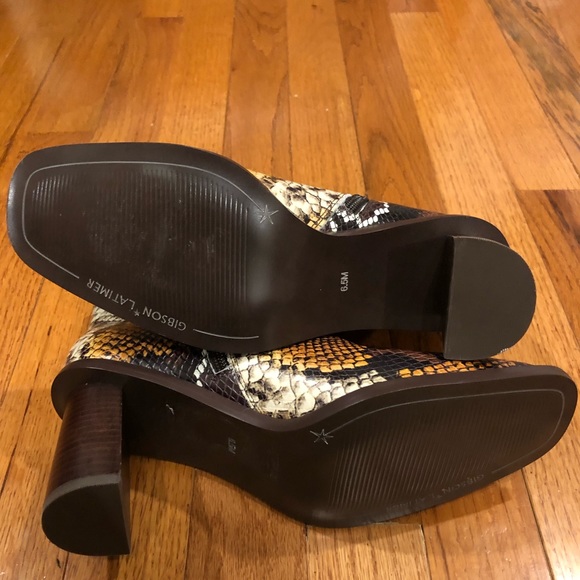 Gibson Latimer Vina Snake Embossed Ankle Booties - Picture 5 of 7